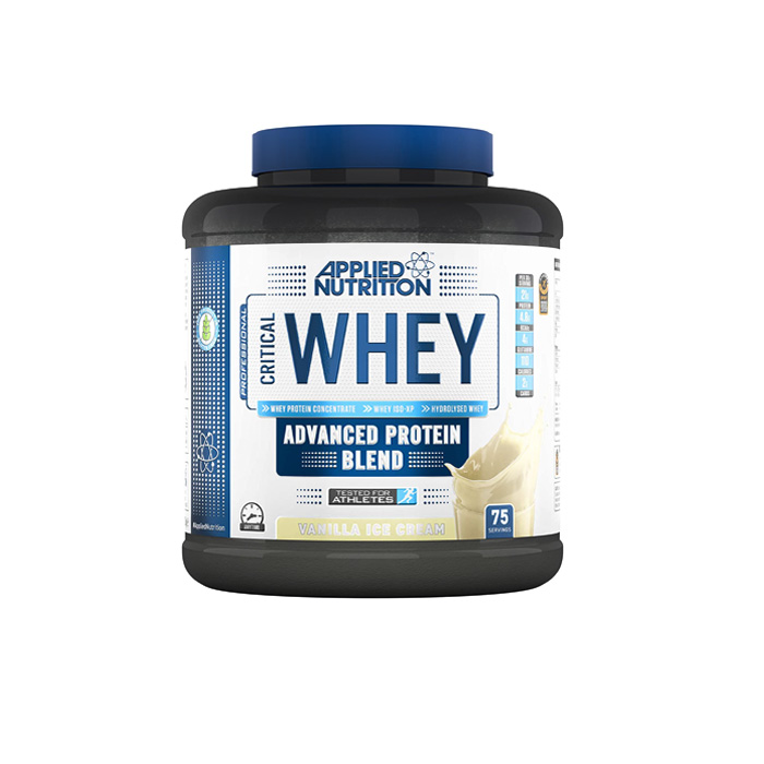 Applied-Nutrition-Vanilla Applied Nutrition Vanilla Whey Protein Powder Supplement 2.27kg - 75 Servings