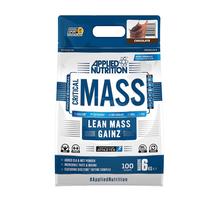 CRITICAL MASS PROFESSIONAL - Chocolate - Main Applied Nutrition Critical Mass Professional Lean Mass with Creatine, Glutamine 6kg - Chocolate