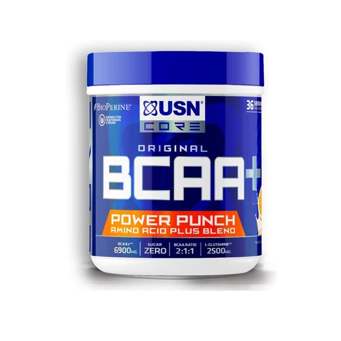 USN Power Tangerine - Main USN BCAA Powder Punch with taste Tangerine