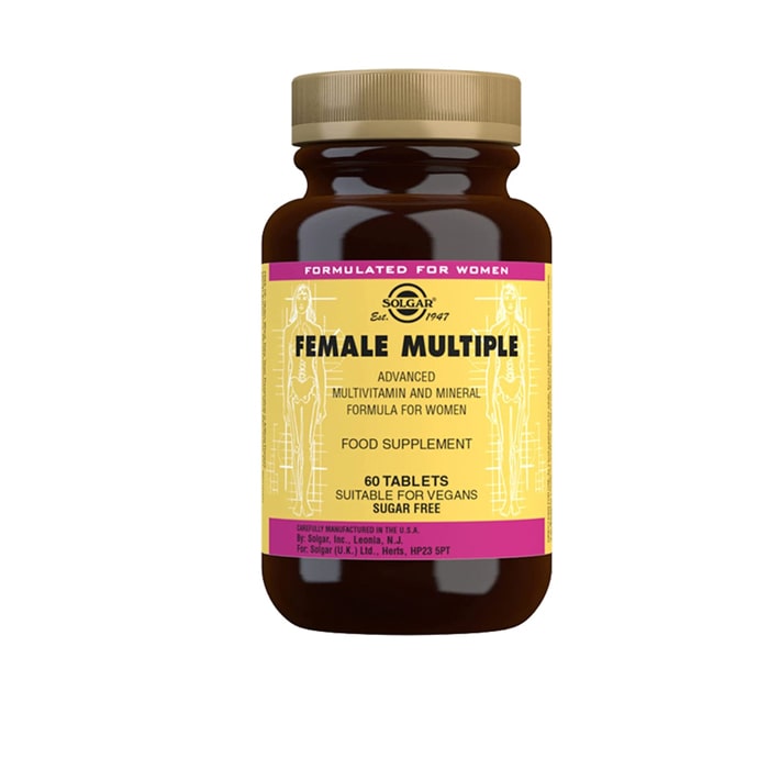 solgar FEMALE MULTIPLE - VITAMINS & MINERALS - Main Solgar FEMALE MULTIPLE - VITAMINS & MINERALS With Vitamin C, B12, Iron and Folic Acid - 60